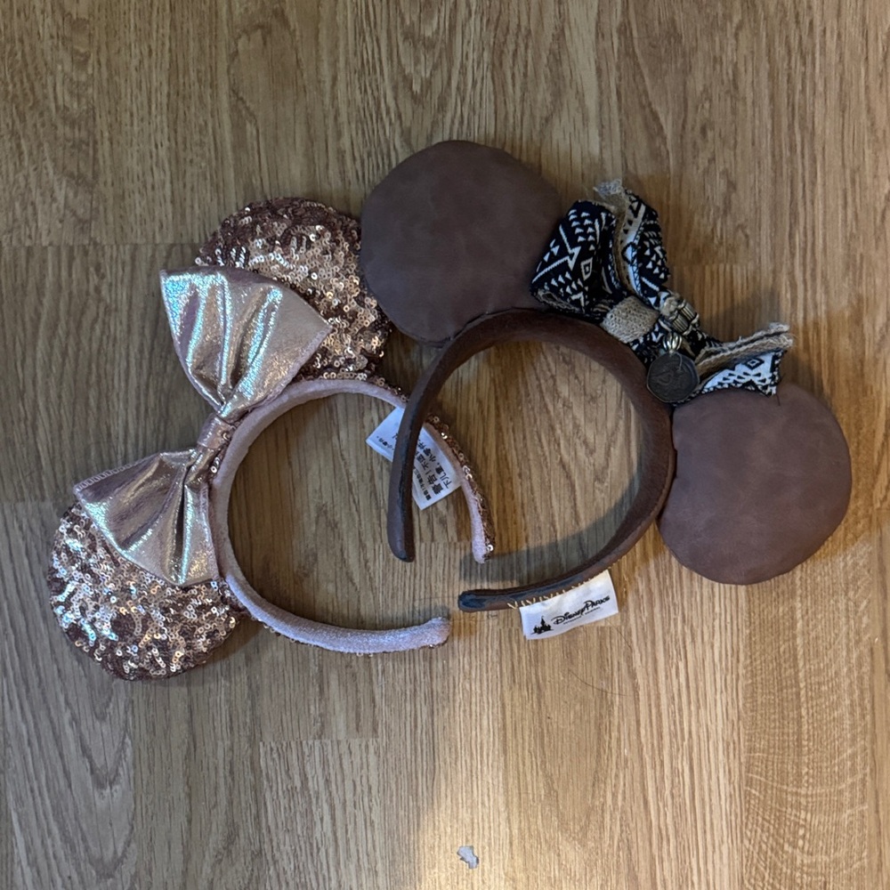 Sparkling Sequin and Bow Headband Duo
